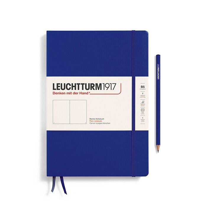 Leuchtturm1917 Not Defteri Tablet Boy (B5), Sert Kapak, 219 Numaralandırılmış Sayfa Mürekkep (INK) - Düz