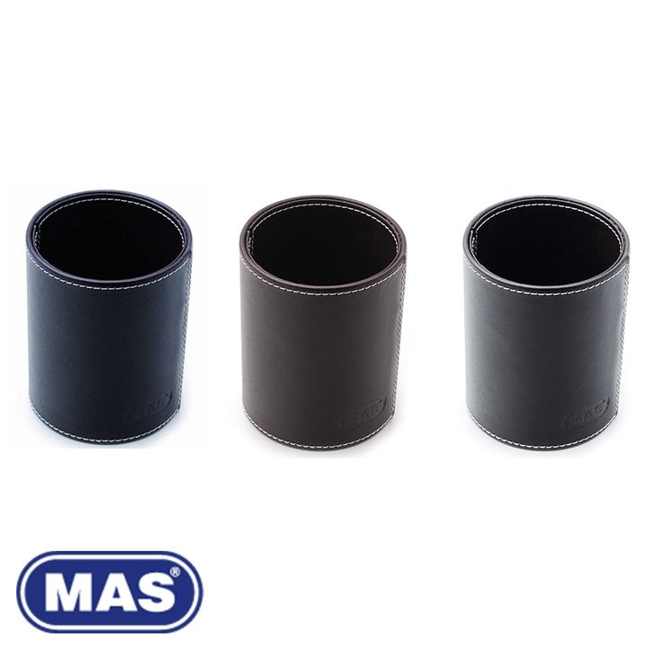 MAS 3804 Suni Deri Kalemlik, Silindirik,
