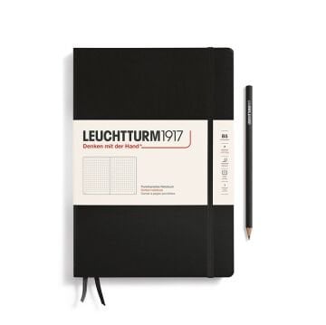 Leuchtturm1917 Not Defteri Tablet Boy (B5), Sert Kapak, 219 Numaralandırılmış Sayfa Siyah - Noktalı