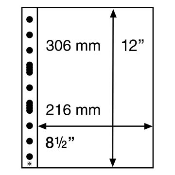 Leuchtturm GRANDE Kağıt Para, Zarf, Efemera İçin Yapraklar, 1C (306 X 216 mm)