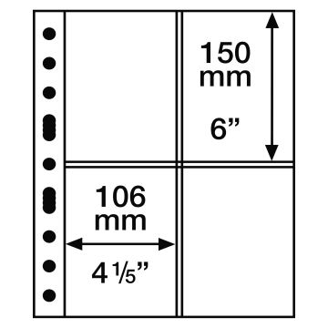 Leuchtturm GRANDE Kağıt Para, Zarf, Efemera İçin Yapraklar, 2CT (150 X 106 mm)