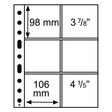 Leuchtturm GRANDE Kağıt Para, Zarf, Efemera İçin Yapraklar, 3/2C (106 X 98 mm)