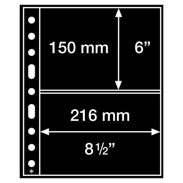 Leuchtturm GRANDE Kağıt Para, Zarf, Efemera İçin Yapraklar, 2S (105 X 216 MM)