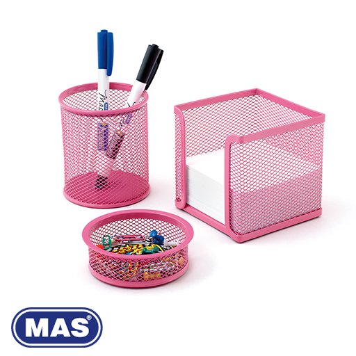 Mas 505 Metal Perfore Üçlü Set, Pembe