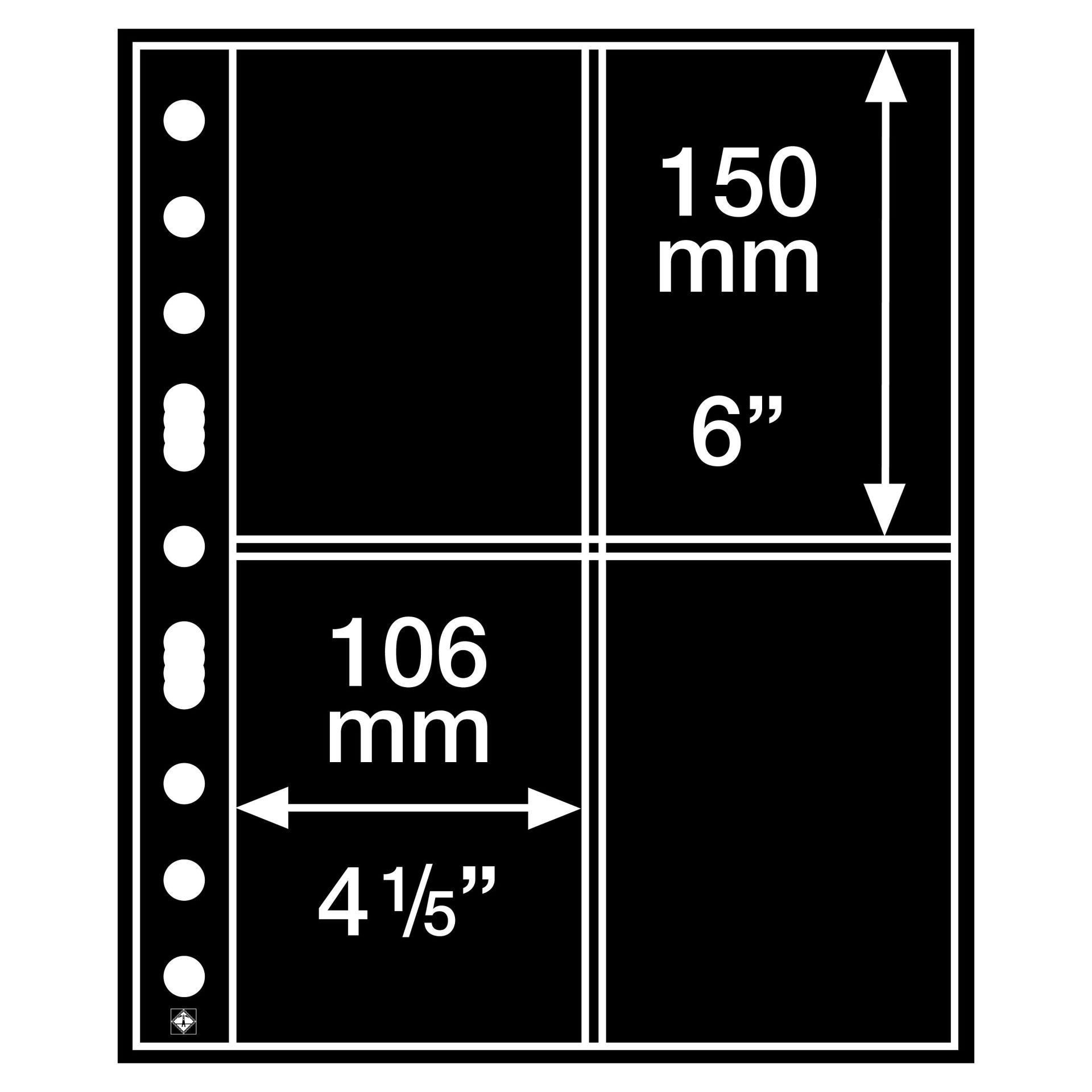 Leuchtturm GRANDE Kağıt Para, Zarf, Efemera İçin Yapraklar, 2ST (150 X 106 mm)
