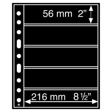 Leuchtturm GRANDE Kağıt Para, Zarf, Efemera İçin Yapraklar, 5S (52 X 216 mm)