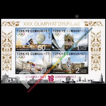 Olimpiyat Oyunları Londra 2012 (27 Temmuz 2012) - Türkiye Cumhuriyeti Pul Koleksiyonu