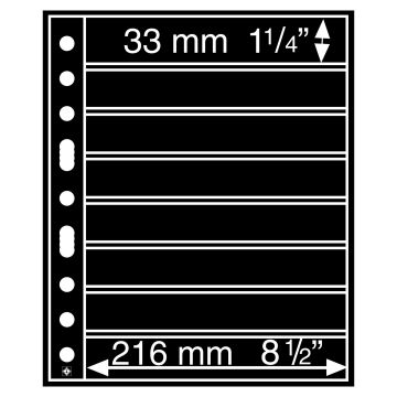 Leuchtturm GRANDE Kağıt Para, Zarf, Efemera İçin Yapraklar, 8S (33 x 216 mm)