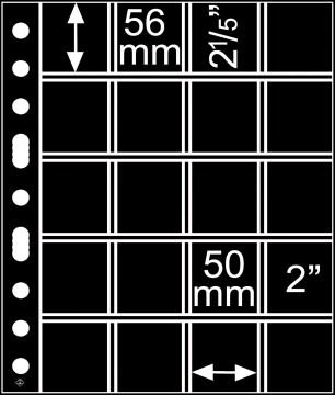 Leuchtturm GRANDE Kağıt Para, Zarf, Efemera İçin Yapraklar, 4/5S (50 X 56 mm)