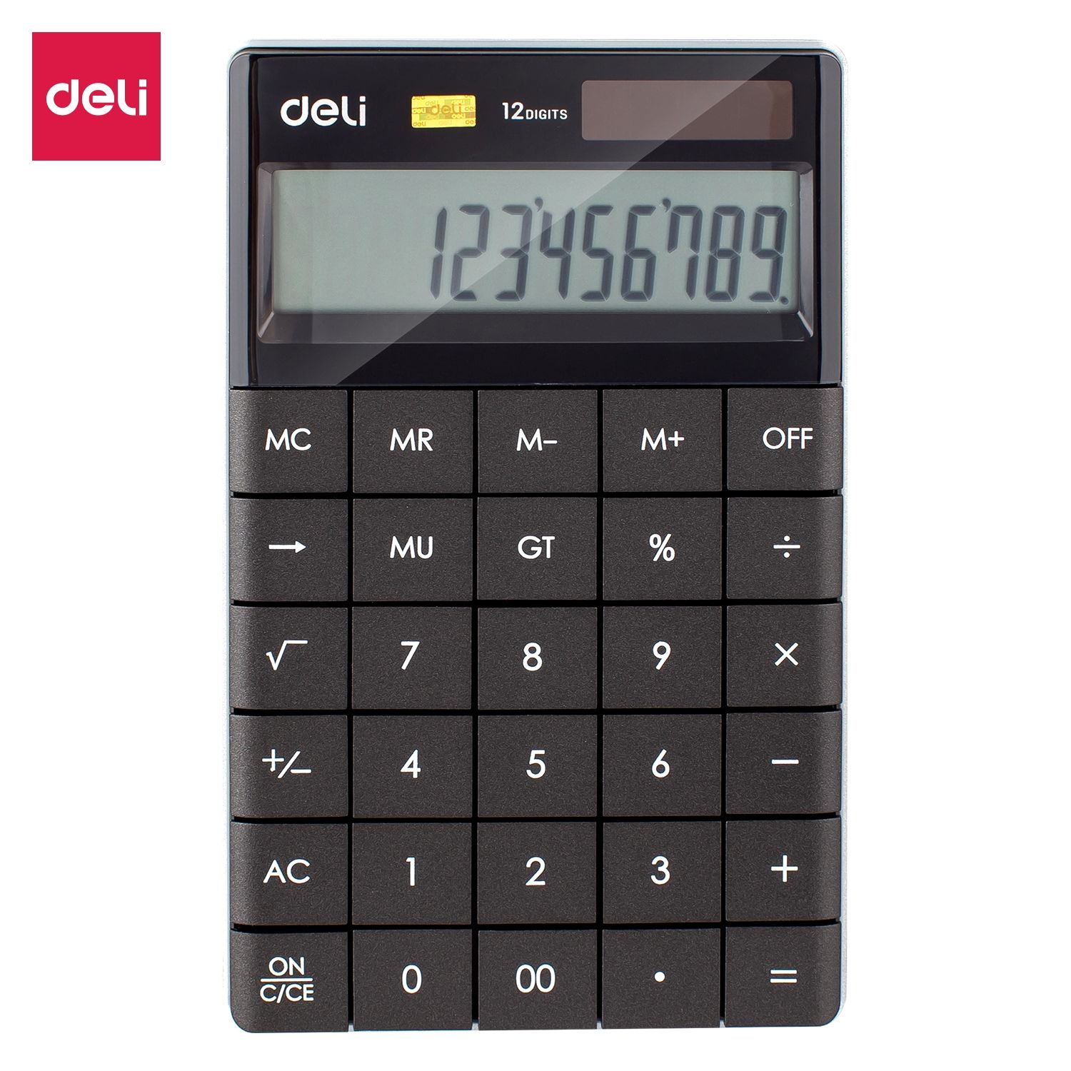 Deli, Hesap Makinesi 1589, 12 Haneli, Siyah