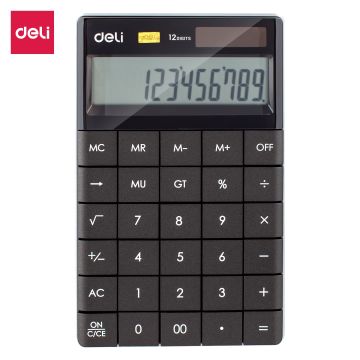 Deli, Hesap Makinesi 1589, 12 Haneli, Siyah