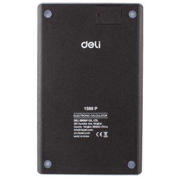 Deli, Hesap Makinesi 1589, 12 Haneli, Siyah