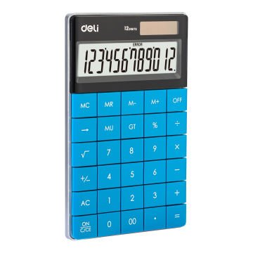 Deli, Hesap Makinesi 1589, 12 Haneli, Mavi