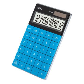 Deli, Hesap Makinesi 1589, 12 Haneli, Mavi
