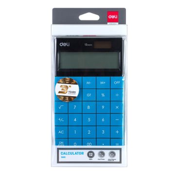 Deli, Hesap Makinesi 1589, 12 Haneli, Mavi