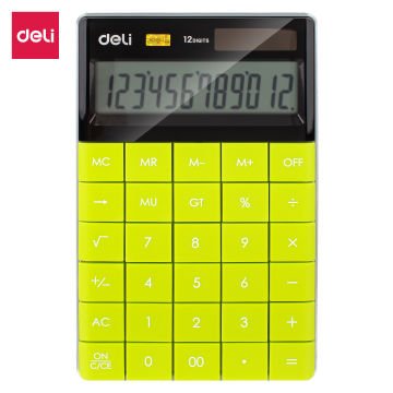 Deli, Hesap Makinesi 1589, 12 Haneli, Yeşil