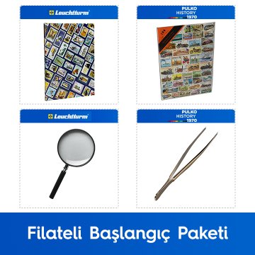 PULKO Philatelic Starter Pack (Leuchtturm Stamps Hobby Book, type 100 Pula, Pula Tong and Magnifier), Transport with Stamps