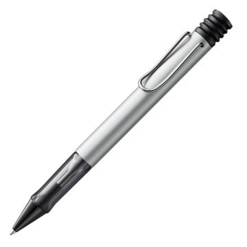 Lamy Al-Star Tükenmez Kalem, Alüminyum Gövde, Ergonomik Grip, Beyaz-Gümüş