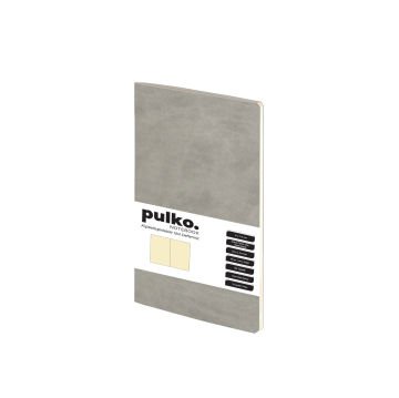 PULKO Notebook Not Defteri, (9x14cm), Terzi Dikiş, Termo Deri Kapak, 64 Sayfa, Krem Kağıt, Düz, 030, Gri