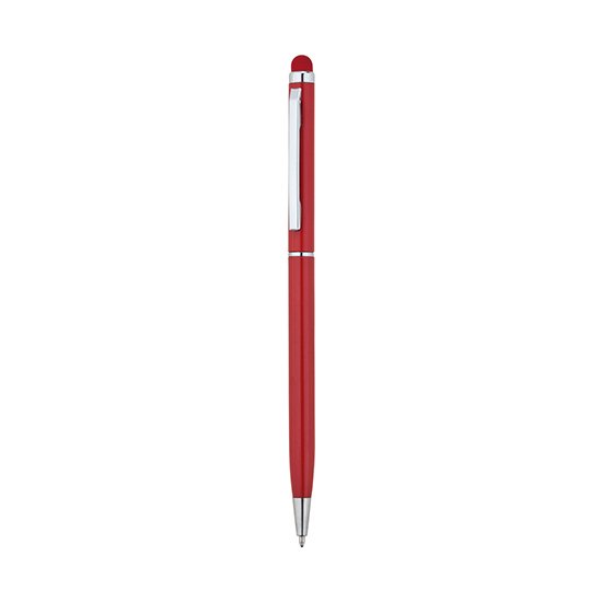 PULKO Promosyon ThinyTouch, Dokunmatik Ekran Uçlu, Metal Kasa, Tükenmez Kalem, 026 Kırmızı