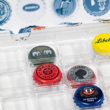 Leuchtturm 96 quadratische Box für Flaschenverschluss