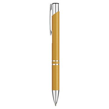 PULKO Promosyon Classic Lines II, Metal Kasa, Tükenmez Kalem, 041 Altın Sarısı