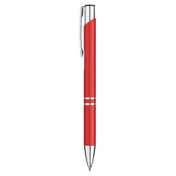 PULKO Promosyon Classic Lines II, Metal Kasa, Tükenmez Kalem, 041 Kırmızı