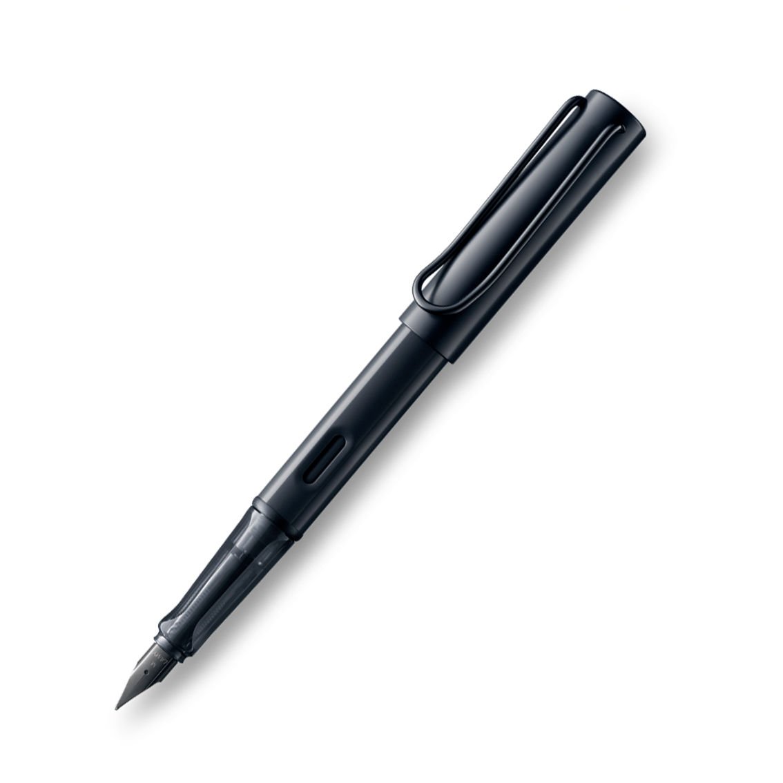 Lamy Al-Star Dolma Kalem, Alüminyum Gövde, Ergonomik Grip, Siyah Çelik Uç, Siyah - Fine (F) Uç
