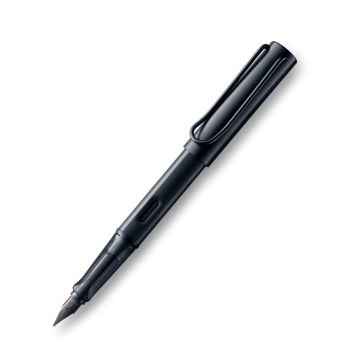Lamy Al-Star Dolma Kalem, Alüminyum Gövde, Ergonomik Grip, Siyah Çelik Uç, Siyah - Fine (F) Uç