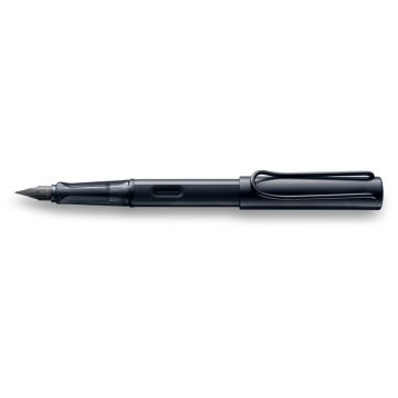 Lamy Al-Star Dolma Kalem, Alüminyum Gövde, Ergonomik Grip, Siyah Çelik Uç, Siyah - Medium (M) Uç