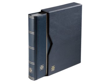 Leuchtturm Pul Defteri PREMIUM S64 SET, A4, 32 Yaprak, 64 Sayfa, Full Asetat(Tamamen Şeffaf) Siyah Zemin, Kasetli Lacivert