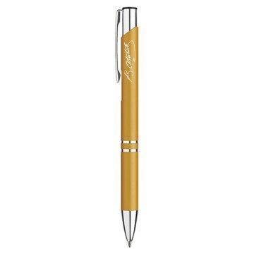 PULKO Promosyon Classic Lines II, Metal Kasa, Tükenmez Kalem, 041 (K. Atatürk İmzalı), Altın Sarısı