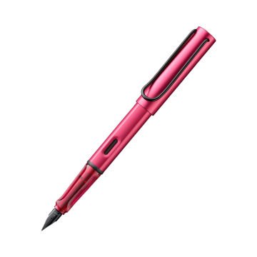 Lamy Al-Star Fountain Pen, Aluminum Body, Ergonomic Grip, Black Steel Nib, Fiery - Fine (F) Nib