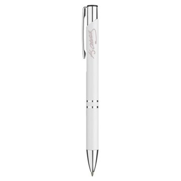 PULKO Promosyon Classic Lines II, Metal Kasa, Tükenmez Kalem, 041 (K. Atatürk İmzalı), Beyaz