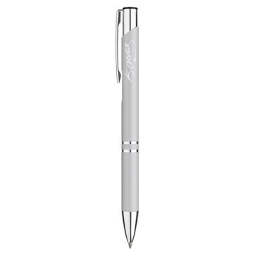 PULKO Promosyon Classic Lines II, Metal Kasa, Tükenmez Kalem, 041 (K. Atatürk İmzalı), Gümüş Gri
