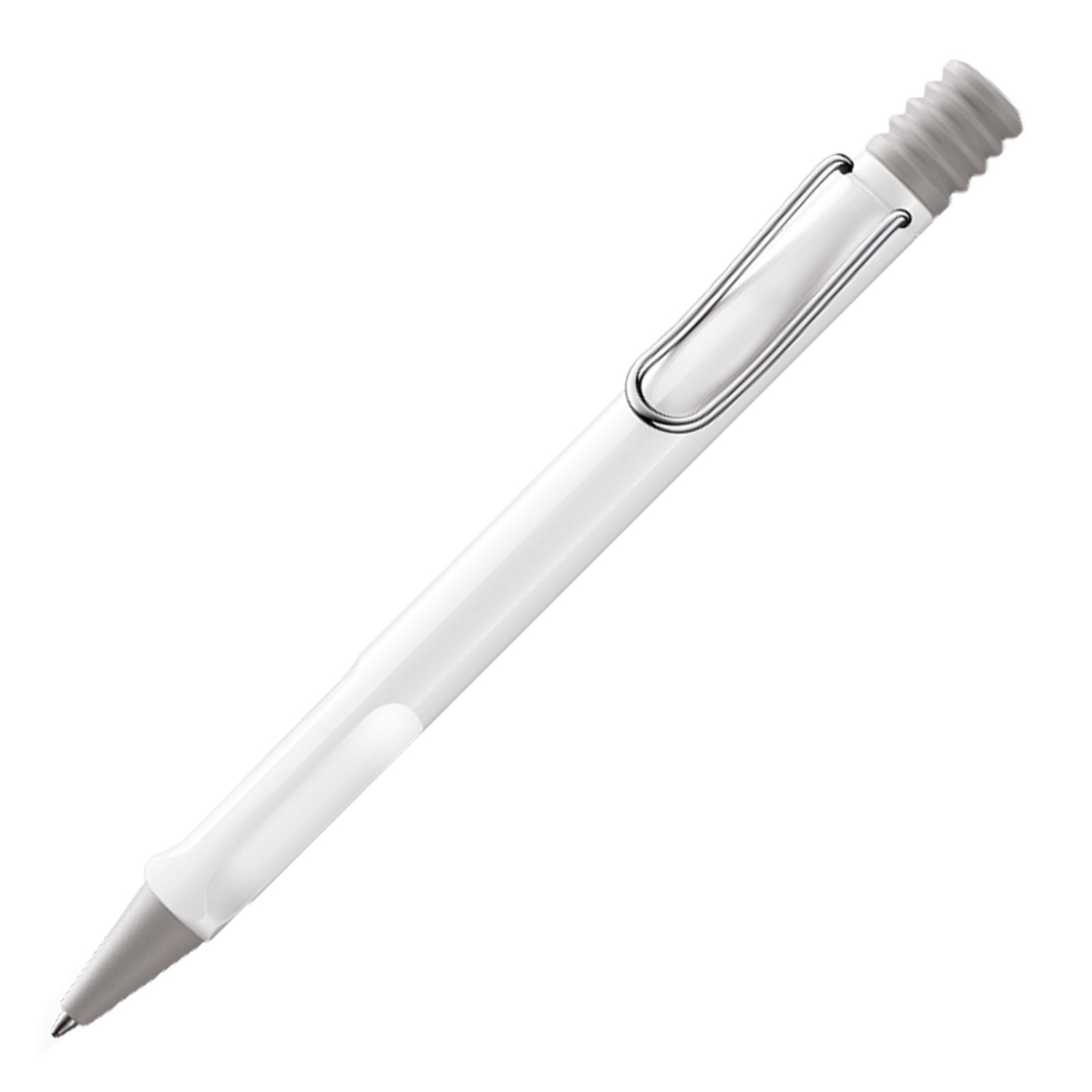 Lamy Safari Tükenmez Kalem, Dayanıklı Plastik Gövde, Ergonomik Grip, Çelik Klips, Parlak Beyaz