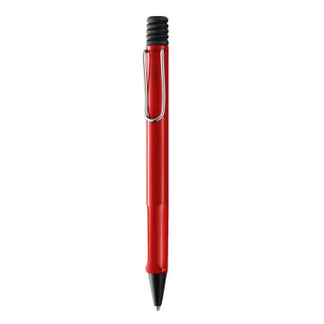 Lamy Safari Tükenmez Kalem, Dayanıklı Plastik Gövde, Ergonomik Grip, Çelik Klips, Parlak Kırmızı