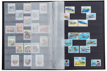 histoire Pulko Stamp Book 1970 classique, 30 feuilles, 60 pages, A4 +, sol noir, rouge