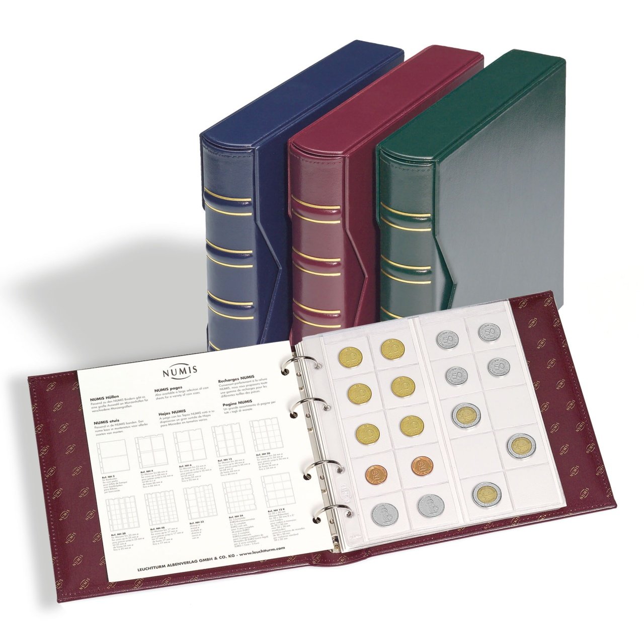 Leuchtturm Numis Klasik (235x240x60mm), 5 Adet Numis Madeni Para Yaprağı İle Beraber