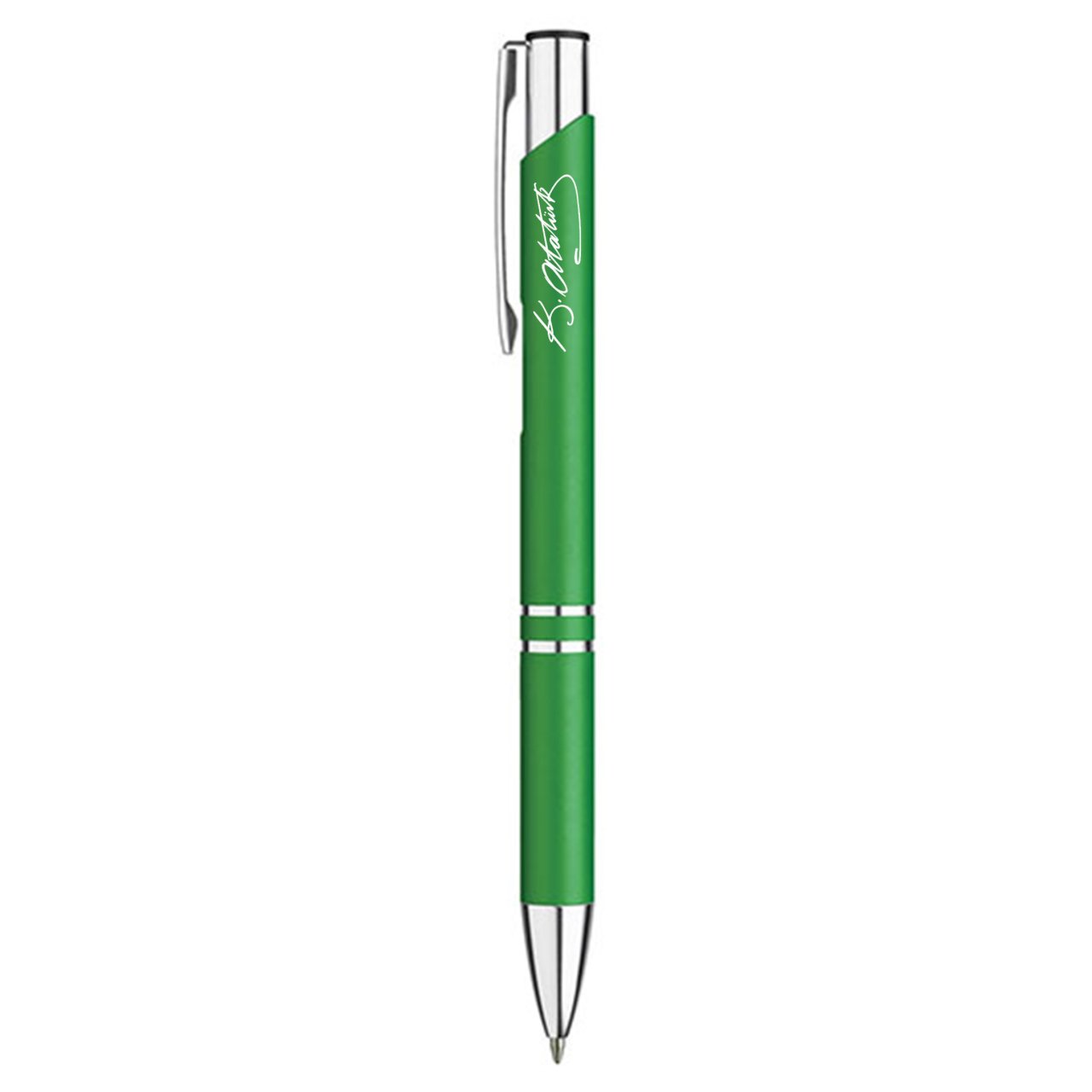 PULKO Promosyon Classic Lines II, Metal Kasa, Tükenmez Kalem, 041 (K. Atatürk İmzalı), Yeşil