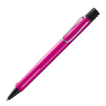 Lamy Safari Tükenmez Kalem, Dayanıklı Plastik Gövde, Ergonomik Grip, Çelik Klips, Parlak Pembe