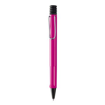 Lamy Safari Tükenmez Kalem, Dayanıklı Plastik Gövde, Ergonomik Grip, Çelik Klips, Parlak Pembe
