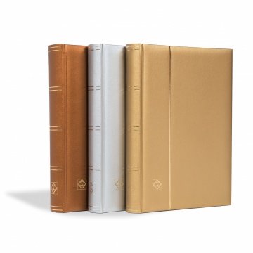 Leuchtturm Pul Defteri METALİK DELUXE S64, A4, 32 Yaprak, 64 Sayfa, Siyah Zemin