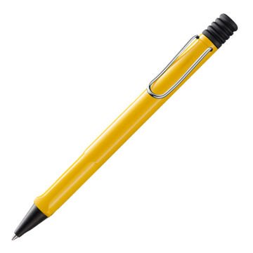 Lamy Safari Tükenmez Kalem, Dayanıklı Plastik Gövde, Ergonomik Grip, Çelik Klips, Parlak Sarı