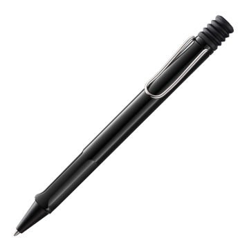 Lamy Safari Tükenmez Kalem, Dayanıklı Plastik Gövde, Ergonomik Grip, Çelik Klips, Parlak Siyah