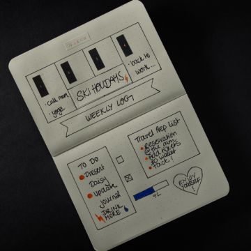 Leuchtturm1917 Bullet Journal Cep Boy, 3'lü Paket, 46 Numaralandırılmış Sayfa, Noktalı, Siyah