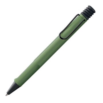 Lamy Safari Tükenmez Kalem, Dayanıklı Plastik Gövde, Ergonomik Grip, Çelik Klips, Savannah Green