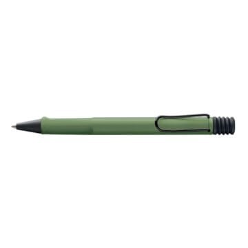 Lamy Safari Tükenmez Kalem, Dayanıklı Plastik Gövde, Ergonomik Grip, Çelik Klips, Savannah Green