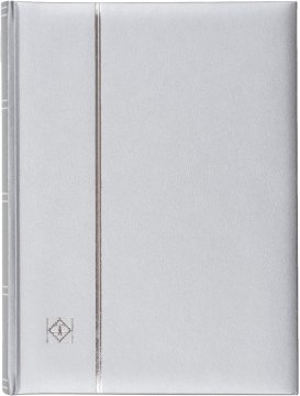 Leuchtturm Pul Defteri METALİK DELUXE S64, A4, 32 Yaprak, 64 Sayfa, Siyah Zemin Gümüş Gri
