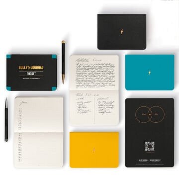 Leuchtturm1917 Bullet Journal Cep Boy, 3'lü Paket, 46 Numaralandırılmış Sayfa, Noktalı,